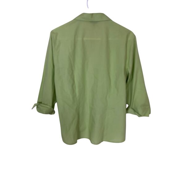 Vintage Get Lucky Shirt Green Collared Women’s L St Patrick’s Day Rhinestone Top - Picture 5 of 5